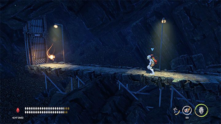 In the end, we have to take the lower left path - Oddworld Soulstorm: Find a Way to Level 3, the Mines - walkthrough - 11: The Mines - Oddworld Soulstorm Guide