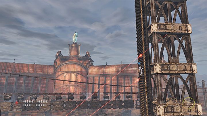 Go over the scaffolding and jump to the next ladder - Oddworld Soulstorm: Climbing the Loading Crane, the Yards - walkthrough - 15: The Yards - Oddworld Soulstorm Guide