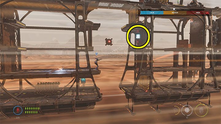 We head to the right of two vending machines - Oddworld Soulstorm: Freeing Mudokons from the cars, the Hijack - walkthrough - 7: The Hijack - Oddworld Soulstorm Guide