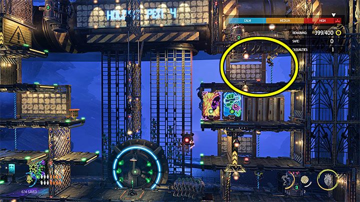 After pulling the lever, we first focus on stunning the Sligs that appear in the upper right corner of the arena - Oddworld Soulstorm: Holding Pen 5-1, Escape - guide - 13: Escape - Oddworld Soulstorm Guide