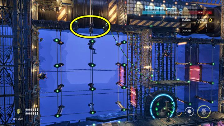 The most demanding is the last bit, because we need to reach Abe to the upper left hole - Oddworld Soulstorm: Holding Pen 5-1, Escape - guide - 13: Escape - Oddworld Soulstorm Guide