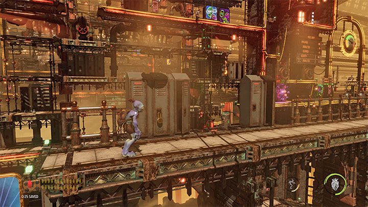 Platinum badge requirements: Search 50 lockers - Oddworld Soulstorm: Badges (challenges), Feeco Depot - list, walkthrough - 14: Feeco Depot - Oddworld Soulstorm Guide