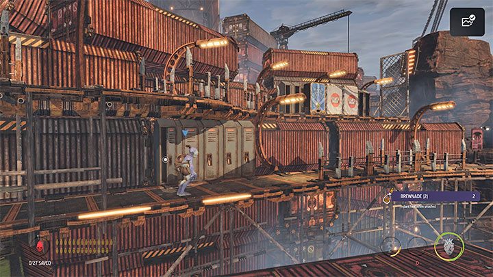 If we are able to open padlocked lockers, we can also find ready-made Brewnade cocktails in the lockers after opening the first Moolah Gate at the beginning of the mission - Oddworld Soulstorm: Badges (challenges), the Yards - list, walkthrough - 15: The Yards - Oddworld Soulstorm Guide