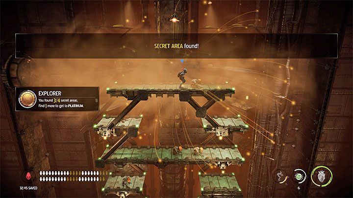 Platinum badge requirements: Find 4 Secret Areas - Oddworld Soulstorm: Badges (challenges), Slig Barracks - list, walkthrough - 9: Slig Barracks - Oddworld Soulstorm Guide