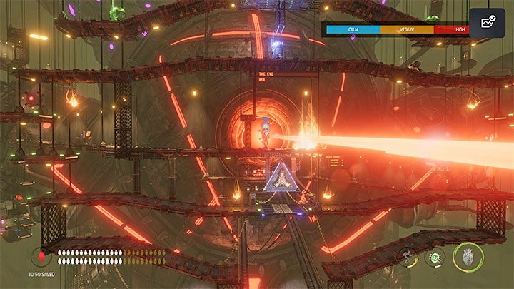 Soon, you will reach The Eye, where a big red eye will appear - Oddworld Soulstorm: Activating 5 Brewing Chambers - walkthrough - 17: Eye of the Storm - Final - Oddworld Soulstorm Guide