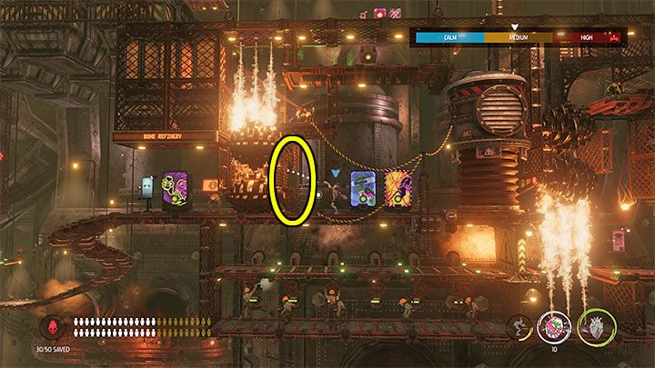 Next to the new checkpoint you will find vending machines with free Fizzy Pop, Blastos and Gum - Oddworld Soulstorm: Activating 5 Brewing Chambers - walkthrough - 17: Eye of the Storm - Final - Oddworld Soulstorm Guide