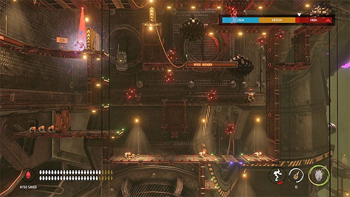 Stop when you reach the locked gate - Oddworld Soulstorm: Activating 5 Brewing Chambers - walkthrough - 17: Eye of the Storm - Final - Oddworld Soulstorm Guide