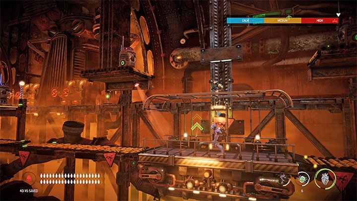 You should use the elevator / mobile platform only after rescuing Mudokons from the main part of the Furnace location, that is after they have been transported to the bird portal in Barracks - Oddworld Soulstorm: Comms Tower, Slig Barracks - walkthrough - 9: Slig Barracks - Oddworld Soulstorm Guide