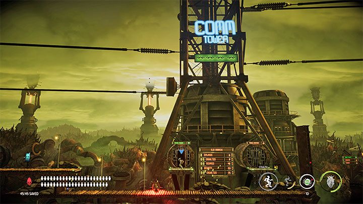At the end of the ride, you pass the familiar bird portal and use the passage - Oddworld Soulstorm: Comms Tower, Slig Barracks - walkthrough - 9: Slig Barracks - Oddworld Soulstorm Guide