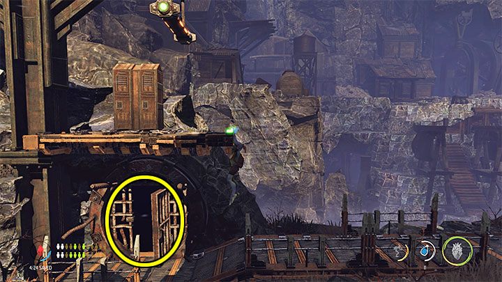 Now head to the left, that is, return to the starting area of the level - Oddworld Soulstorm: Healing sick Mudokons, the Funicular - walkthrough - 4: The Funicular - Oddworld Soulstorm Guide