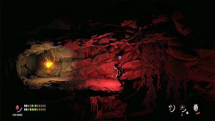 Now, we should return to the bottom, specifically to the area with the first large machine - Oddworld Soulstorm: Healing sick Mudokons, the Funicular - walkthrough - 4: The Funicular - Oddworld Soulstorm Guide