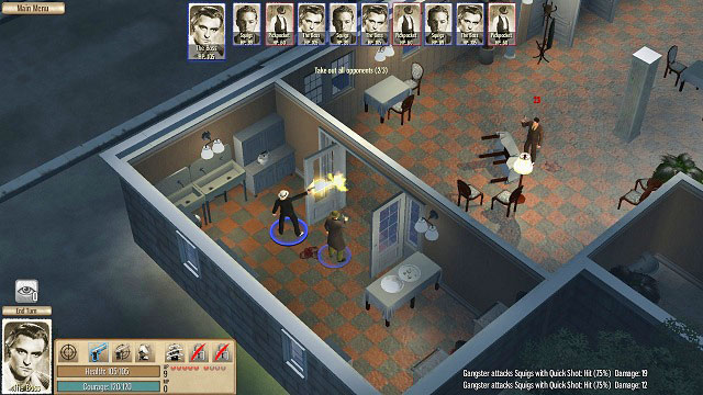 The last battle in Maine Ave jest childishly easy: focus on eliminating thugs one by one and the victory is yours. - Maine Ave - Act I - Omerta: City of Gangsters - Game Guide and Walkthrough