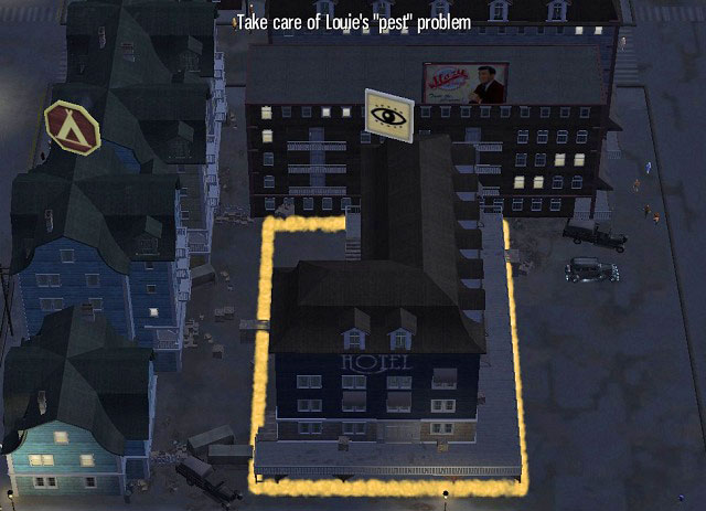 The gangsters pesting Louie Castaneda are hiding in this hotel. - Absecon Lighthouse - Act I - Omerta: City of Gangsters - Game Guide and Walkthrough