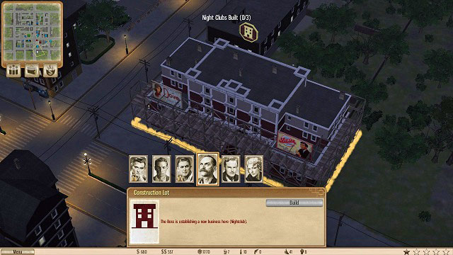 Night Club in the making. - Kentucky Ave - Act II - Omerta: City of Gangsters - Game Guide and Walkthrough