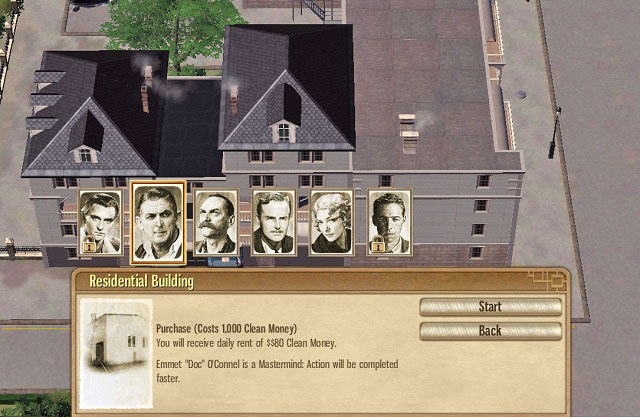 Purchased residential buildings will secure a small source of clean money income. - Boardwalk Hall - Act III - Omerta: City of Gangsters - Game Guide and Walkthrough