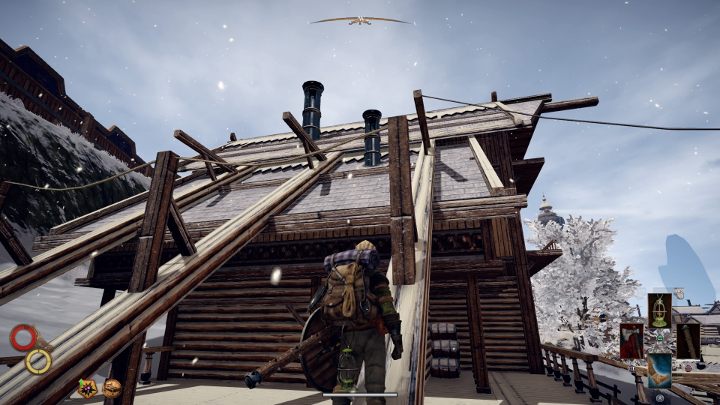 Use evade to get to the roof. - How do I get unique Skeleton Armor Set in Outward? - FAQ - Outward Guide
