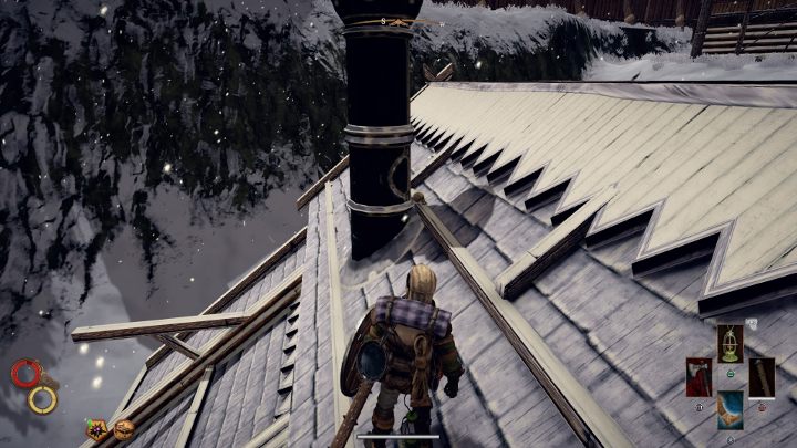 The helmet is located behind the second chimney. - How do I get unique Skeleton Armor Set in Outward? - FAQ - Outward Guide