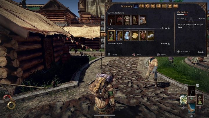 Nomad Backpack allows you to carry a 50 kg load - My inventory is empty, what now? - FAQ - Outward Guide