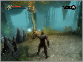 Pick the hive and follow blues across the water (#1) - Retrieve the Blue Minion Hive - Walkthrough - Overlord - Game Guide and Walkthrough