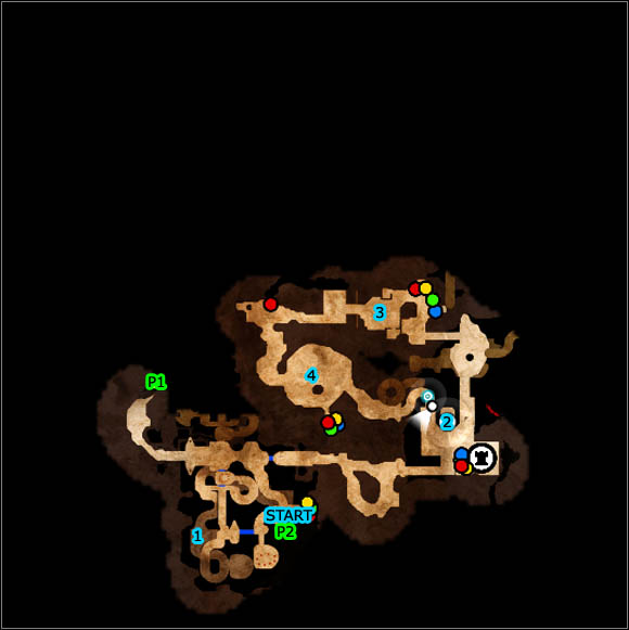 Map key - Main quests - Wasteland Sanctuary Town (once again) - Main quests - Overlord II - Game Guide and Walkthrough