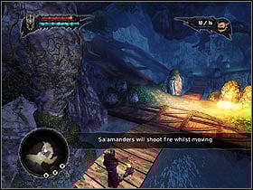 Command your red Minion to mount the salamanders (the more the better) to continue the journey - Main quests - Wasteland Sanctuary Depths - part 2 - Main quests - Overlord II - Game Guide and Walkthrough