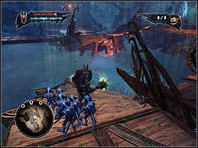 Get to the next part of the level and watch out for the rolling Salamander King - Main quests - Wasteland Sanctuary Depths - part 2 - Main quests - Overlord II - Game Guide and Walkthrough