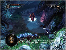 The Salamander King will join battle - Main quests - Wasteland Sanctuary Depths - part 2 - Main quests - Overlord II - Game Guide and Walkthrough