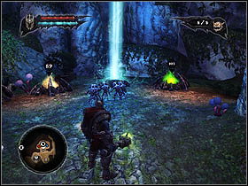 Go to the next part of the level after the flames have faded - Main quests - Wasteland Sanctuary Depths - part 1 - Main quests - Overlord II - Game Guide and Walkthrough