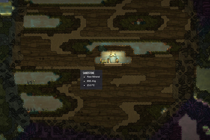 Sandstone - Minerals, rocks and metals in Oxygen Not Included | Resources - Resources - Oxygen Not Included Game Guide