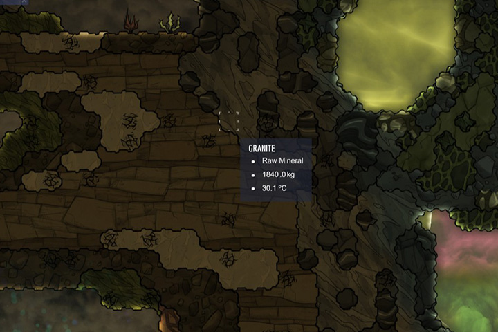 Granite - Minerals, rocks and metals in Oxygen Not Included | Resources - Resources - Oxygen Not Included Game Guide
