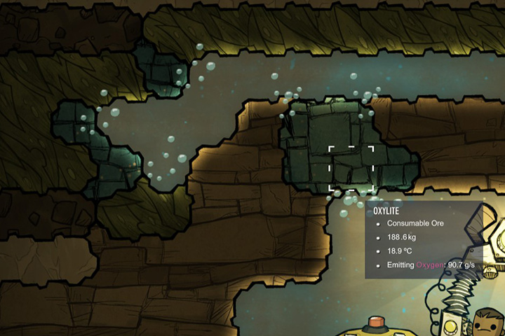 Oxylite - Minerals, rocks and metals in Oxygen Not Included | Resources - Resources - Oxygen Not Included Game Guide