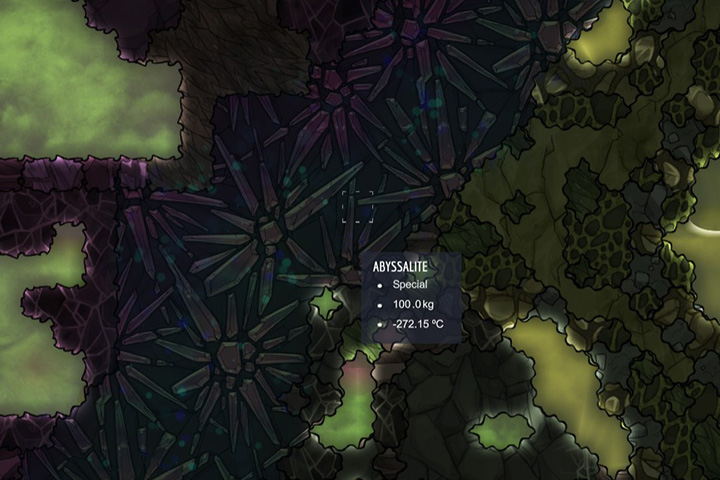 Abyssalite - Minerals, rocks and metals in Oxygen Not Included | Resources - Resources - Oxygen Not Included Game Guide