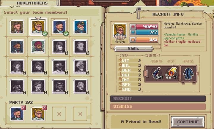 For the first story mission you should choose the following heroes - Mission 1 - A Friend in Need! | Pathway Walkthrough - Walkthrough - Pathway Guide and Tips