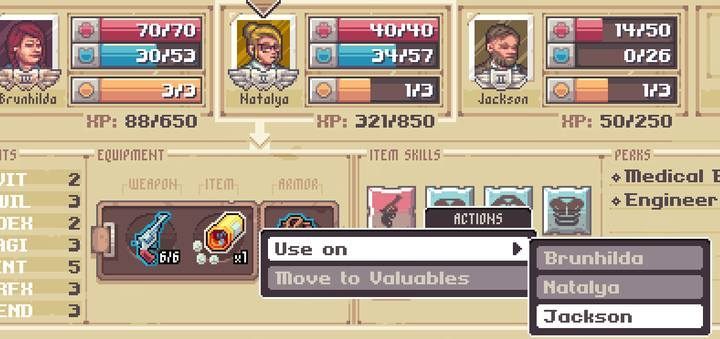 You can also heal your characters while you are on the world map or on the briefing screen right displayed right before a battle - How to heal characters in Pathway? - FAQ - Pathway Guide and Tips