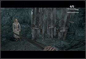 While walking through the splits in the mountain rock, you'll reach next wooden blockade - Skull Island - Walkthrough - Peter Jacksons King Kong - Game Guide and Walkthrough