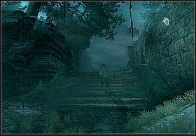 You'll walk up to an old, destroyed alley with stairs - On Kong's Tracks - Walkthrough - Peter Jacksons King Kong - Game Guide and Walkthrough