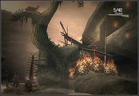 Move ahead, until youll reach small balcony near the tree - On The Raft - Walkthrough - Peter Jacksons King Kong - Game Guide and Walkthrough