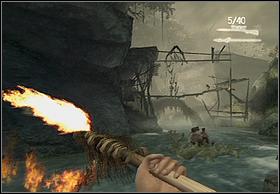 River is turning and youll run into next bridge located in front of you - On The Raft - Walkthrough - Peter Jacksons King Kong - Game Guide and Walkthrough