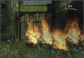 Now, after destroying the shrubbery blocking the way, its time to find the handle and open the gate - Venatosaurus - Walkthrough - Peter Jacksons King Kong - Game Guide and Walkthrough