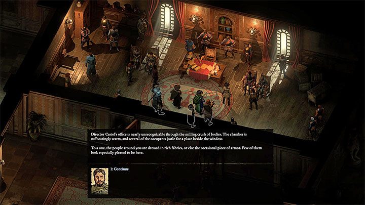 After completing the Skipping Ahead quest, as well as the remaining ones from the above list, meet with Lueva Alvari in the Vailian Trading Company Headquarters, in Queen Bert district in Nekatace (M18,4) - Pillars Of Eternity 2: Variant 4 - Vailian Trading Company support - Walkthrough - Pillars Of Eternity 2: The Coming Storm - journey to the final location - Pillars Of Eternity 2 Deadfire Game Guide