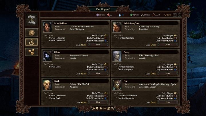 There is no option to voyage without a crew. - Pillars Of Eternity 2: Traveling by ship guide - Pillars Of Eternity 2: Traveling by ship - Pillars Of Eternity 2 Deadfire Game Guide