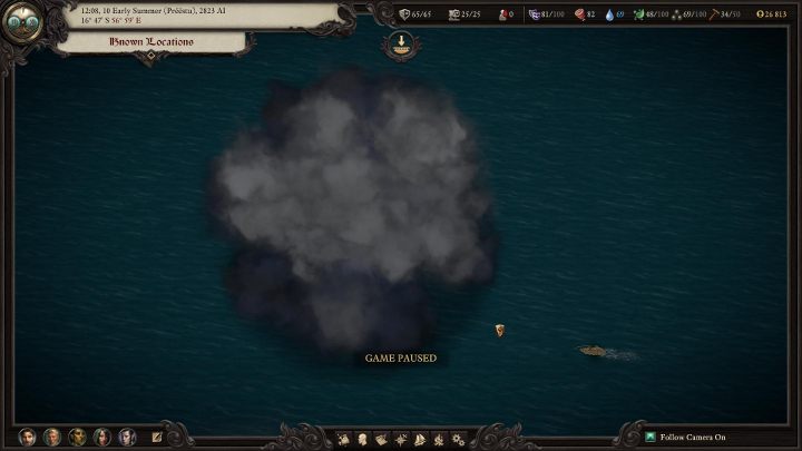 The above image shows a stormy sea - if you dont want to struggle with a storm, youd better stay away - Pillars Of Eternity 2: Traveling by ship guide - Pillars Of Eternity 2: Traveling by ship - Pillars Of Eternity 2 Deadfire Game Guide