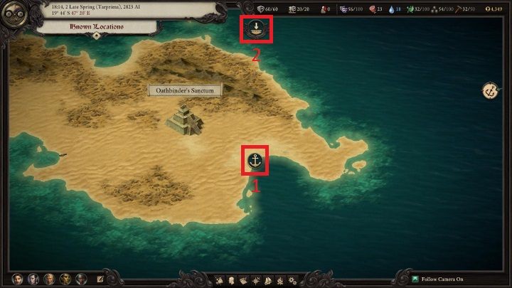 Docking spots are near the shore. - Pillars of Eternity 2: Exploration and Environmental Interactions - Pillars Of Eternity 2: Basics - Pillars Of Eternity 2 Deadfire Game Guide