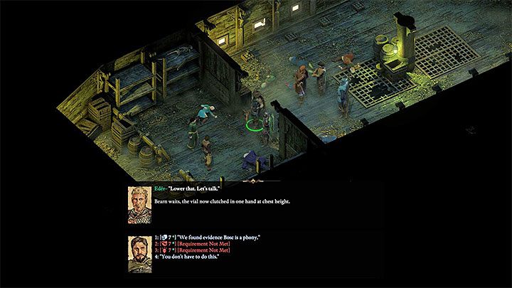 The final part of the quest offers a few important choices regarding Bearns and Gaderian Boscs fate - Pillars Of Eternity 2: The Lighted Path - Eders quest walkthrough - Pillars Of Eternity 2: Companion quests - Pillars Of Eternity 2 Deadfire Game Guide