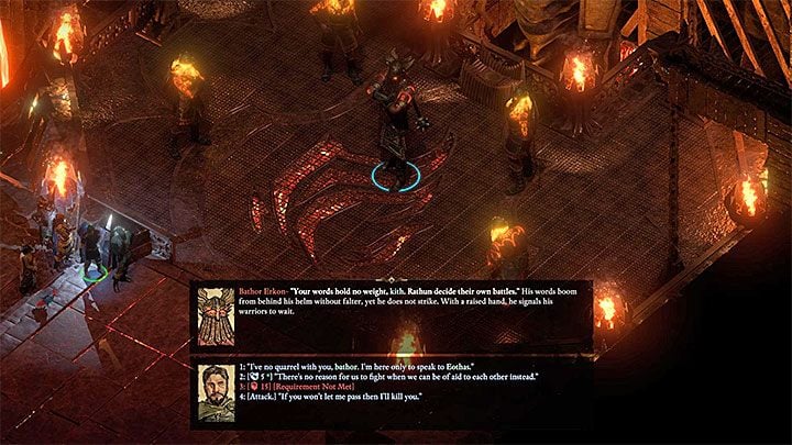 Here you need to reach the north-eastern Magranas shrine (M40,18) and the easiest way is to simply move through the armory (M40,16) and blacksmith (M40,17) - Pillars Of Eternity 2: He Waits in Fire - Walkthrough - Pillars Of Eternity 2: Main quest Ashen Maw - Pillars Of Eternity 2 Deadfire Game Guide