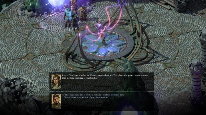 When you enter the location, talk to a woman in handcuffs - you will find out that she has been imprisoned here by an engwithan inquisitor - Pillars of Eternity 2 Beast of Winter: The Endless Queries - Walkthrough - Beast of Winter: Main Quests - Pillars Of Eternity 2 Deadfire Game Guide