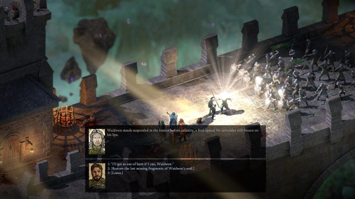 After you have gained the last soul fragment, return to the light that transported you here and turn the clock towards dawn - Pillars of Eternity 2 Beast of Winter: The Bridge Ablaze - Walkthrough - Beast of Winter: Main Quests - Pillars Of Eternity 2 Deadfire Game Guide