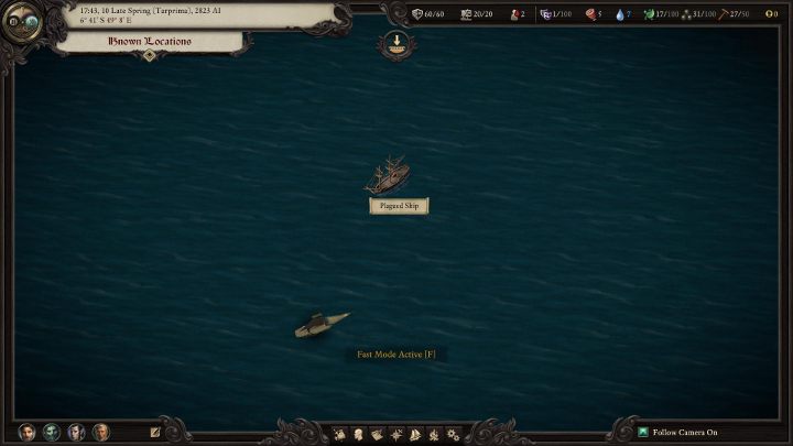 An example of a ship triggering a random interactive event. - Pillars Of Eternity 2: How to obtain the spyglass? - Pillars Of Eternity 2: FAQ - Pillars Of Eternity 2 Deadfire Game Guide