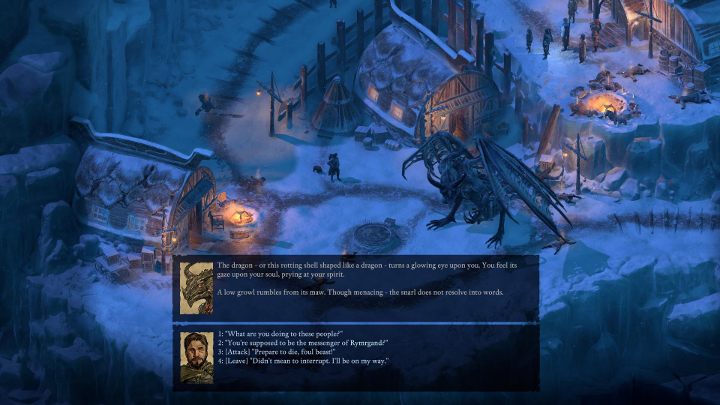 The reason for the noise is the appearance of a dragon - The Messenger - Pillars of Eternity 2 Beast of Winter: An Honored Guest - Walkthrough - Beast of Winter: Main Quests - Pillars Of Eternity 2 Deadfire Game Guide