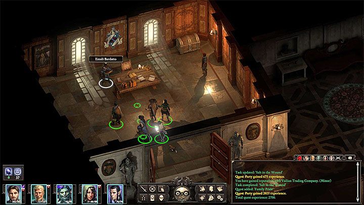 The most important person in Bardatto family is Ezzali Bardatto - Pillars Of Eternity 2: The conflict between Valera and Bardatto - Walkthrough - Pillars Of Eternity 2: Quests Neketaka Island - Pillars Of Eternity 2 Deadfire Game Guide